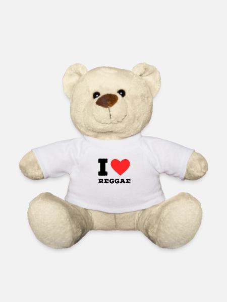 I love reggae - Teddy Bear - white
