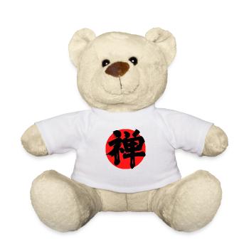Zen Kanji Classic Red - Teddy Bear - white - Front
