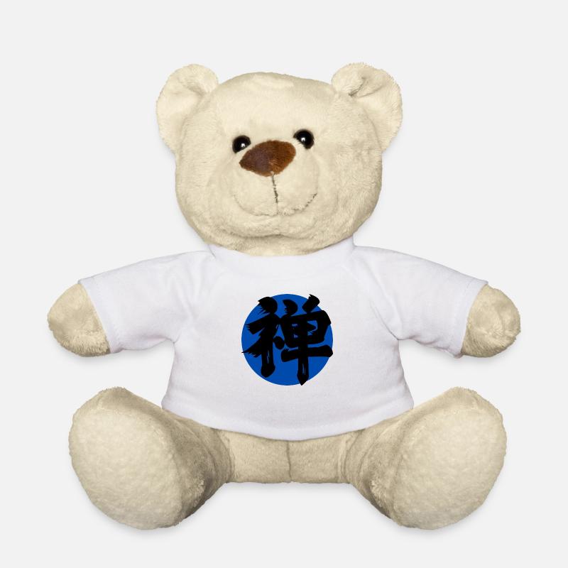 Zen Kanji Dunkelblau - Teddy - Weiß
