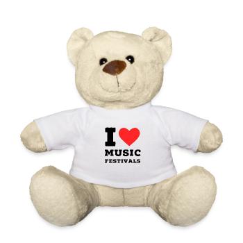 I love music festival - Teddy Bear - white - Front