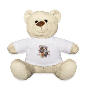 Graffiti style Splash hip hop couleurs peintre couleur - Nounours - blanc - Devant