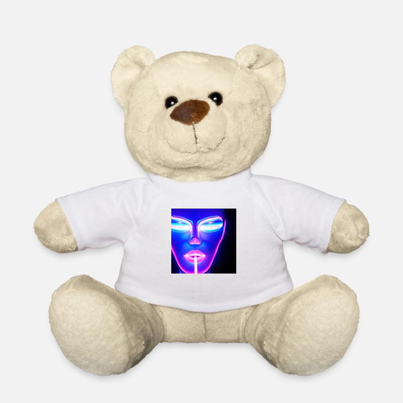 NEON Cyborg féminin VISAGE - Nounours - blanc