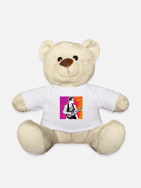 Gitarrist Pop Art - Teddy - Weiß