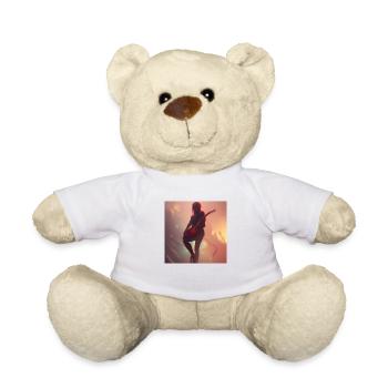 Fille avec une guitare - Nounours - blanc - Devant