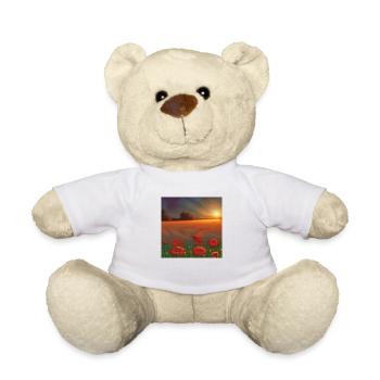 Coucher de soleil sur le vaste champ de fleurs d’oranger - Nounours - blanc - Devant