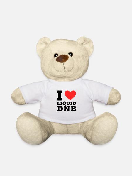 I love liquid dnb - Teddy Bear - white