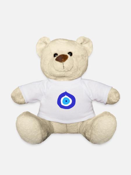 Nazar Protective Design - Evil Eye - Teddy Bear - white