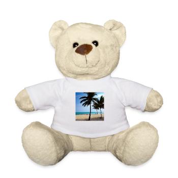 Es ist Zeit für einen Urlaubsstrand - Teddy - Weiß - Vorne