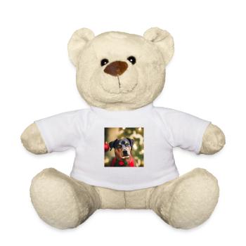 Chien de Noël mignon - Nounours - blanc - Devant