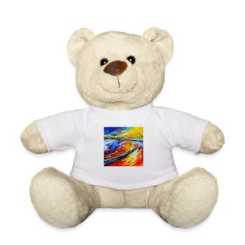 Piste de formule néo-impressionniste - Nounours - blanc - Devant