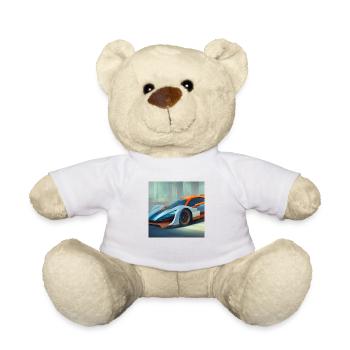 Rennwagenkunst - Teddy - Weiß - Vorne