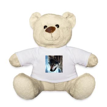 Wolf portrait - Teddy Bear - white - Front