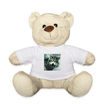 Angry wolf - Teddy Bear - white - Front