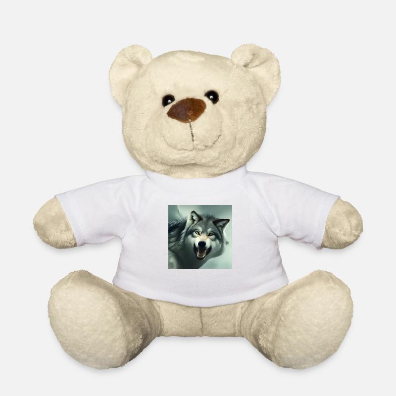 Angry wolf - Teddy Bear - white