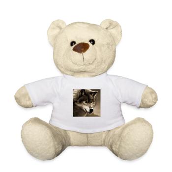 Wolf portrait - Teddy Bear - white - Front
