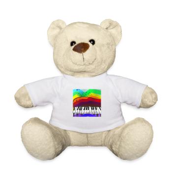 Piano on Rainbow - Music - Teddy Bear - white - Front
