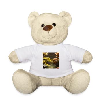 Autumn Japanese garden - Teddy Bear - white - Front