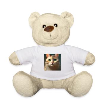 Süße Katze - Teddy - Weiß - Vorne