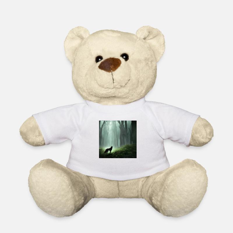 Ein einsamer Wolf in einem großen Wald - Teddy - Weiß