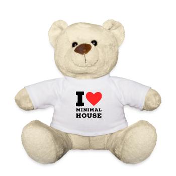 Ich liebe minimales Haus - Teddy - Weiß - Vorne