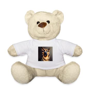 Œuvre d’art de berger allemand - Nounours - blanc - Devant