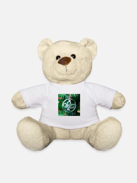 Joyeux Noël sucre orge - Nounours - blanc
