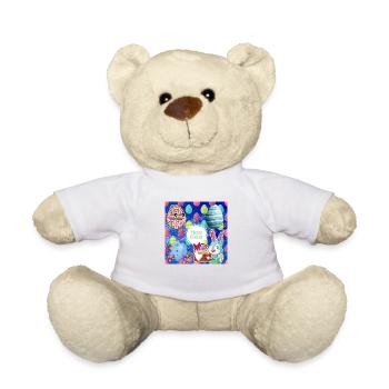 Joyeuses Fêtes - Nounours - blanc - Devant
