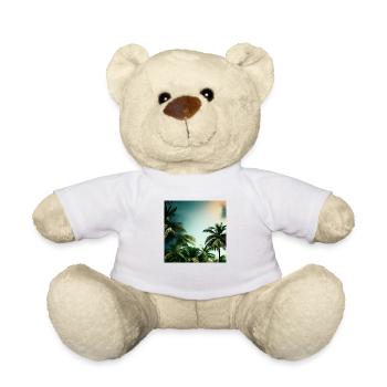 Landscape with palm trees - Teddy Bear - white - Front