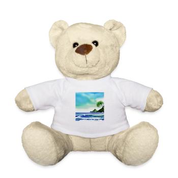 Aquarelle océan nature - Nounours - blanc - Devant