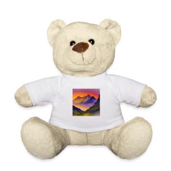 Montagnes aquarelle nature - Nounours - blanc - Devant