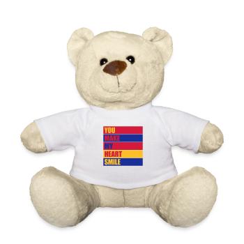 make my heart smile - Teddy - Weiß - Vorne