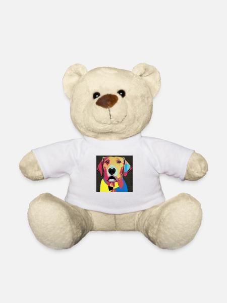 Dackel Pop Art - Teddy - Weiß