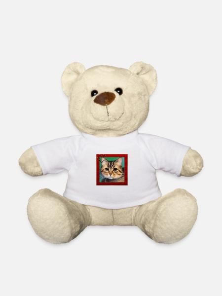 Cat portrait 6 - Teddy Bear - white