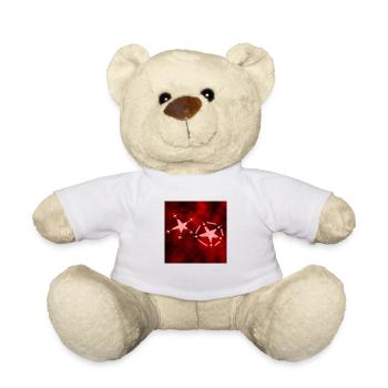 2 ROTE STERNE - Teddy - Weiß - Vorne