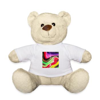 Schönes Weiches Acrylgemälde - Teddy - Weiß - Vorne