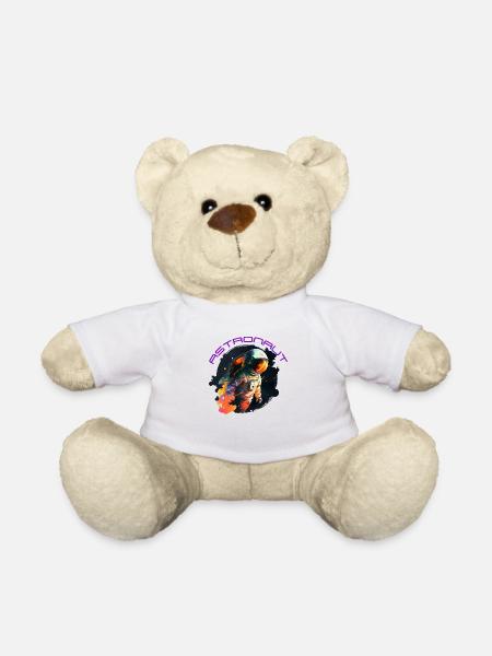 Kosmisches Abenteuer: Ein lebendiger und farbenfroher Astronaut - Teddy - Weiß