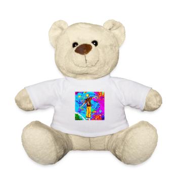 Glücklicher Junge - Teddy - Weiß - Vorne