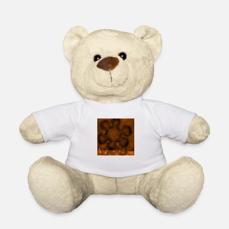 SOLEIL SUR PYRAMIDES ORANGES - Nounours - blanc