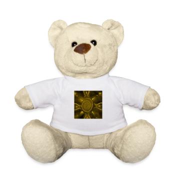 SUNNY YELLOW MANDALA - Teddy Bear - white - Front