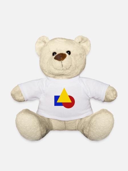 Geometric - Teddy Bear - white