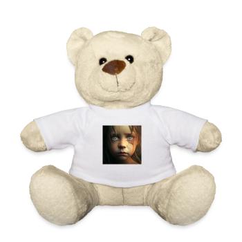 Trauriges Kind - Teddy - Weiß - Vorne