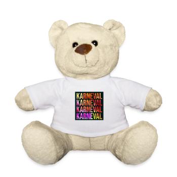 Rheinland, Karneval, Alaaf, Hellau, Rosenmontag - Teddy - Weiß - Vorne