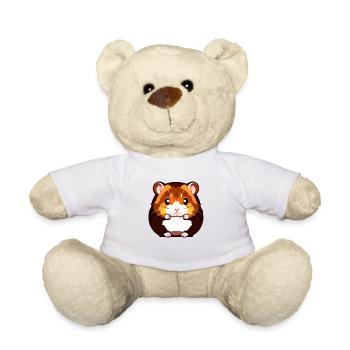 Mignon Dessin Animé Hamster Love Pet 12 - Nounours - blanc - Devant