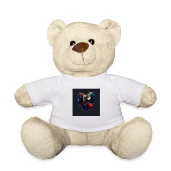 Trendy Valentine's Day illustration - Teddy Bear - white - Front