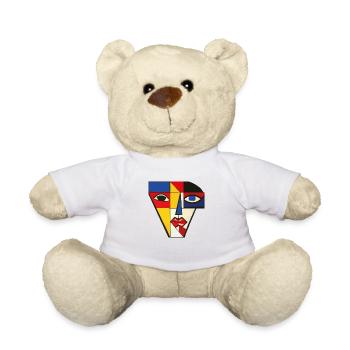 Portrait einer Frau im Kubismus-Stil - KI Kunst - Teddy - Weiß - Vorne