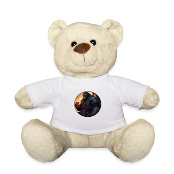 Cyborg Gorilla mit Bier - Teddy - Weiß - Vorne