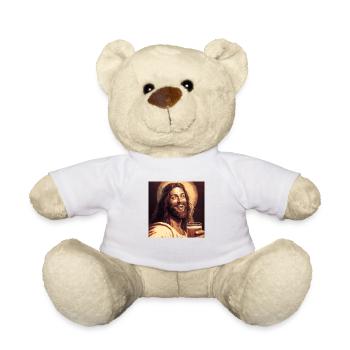 Jesus trinkt Bier - Teddy - Weiß - Vorne