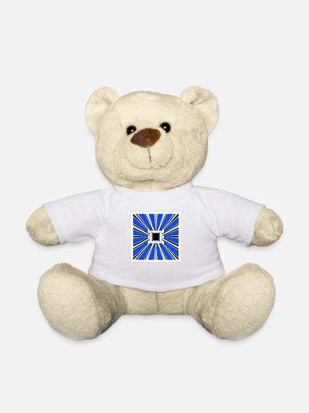 Abstract Geometry - Teddy Bear - white