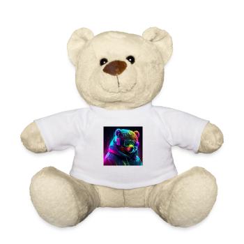 Cool Gaming Bear - Teddy Bear - white - Front