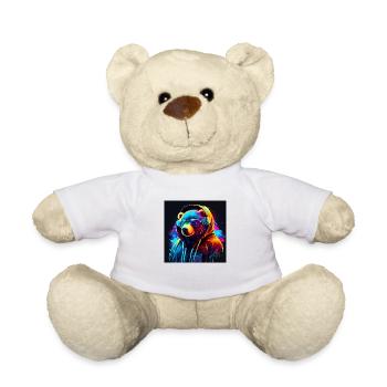 Cool Gaming Bear - Teddy Bear - white - Front